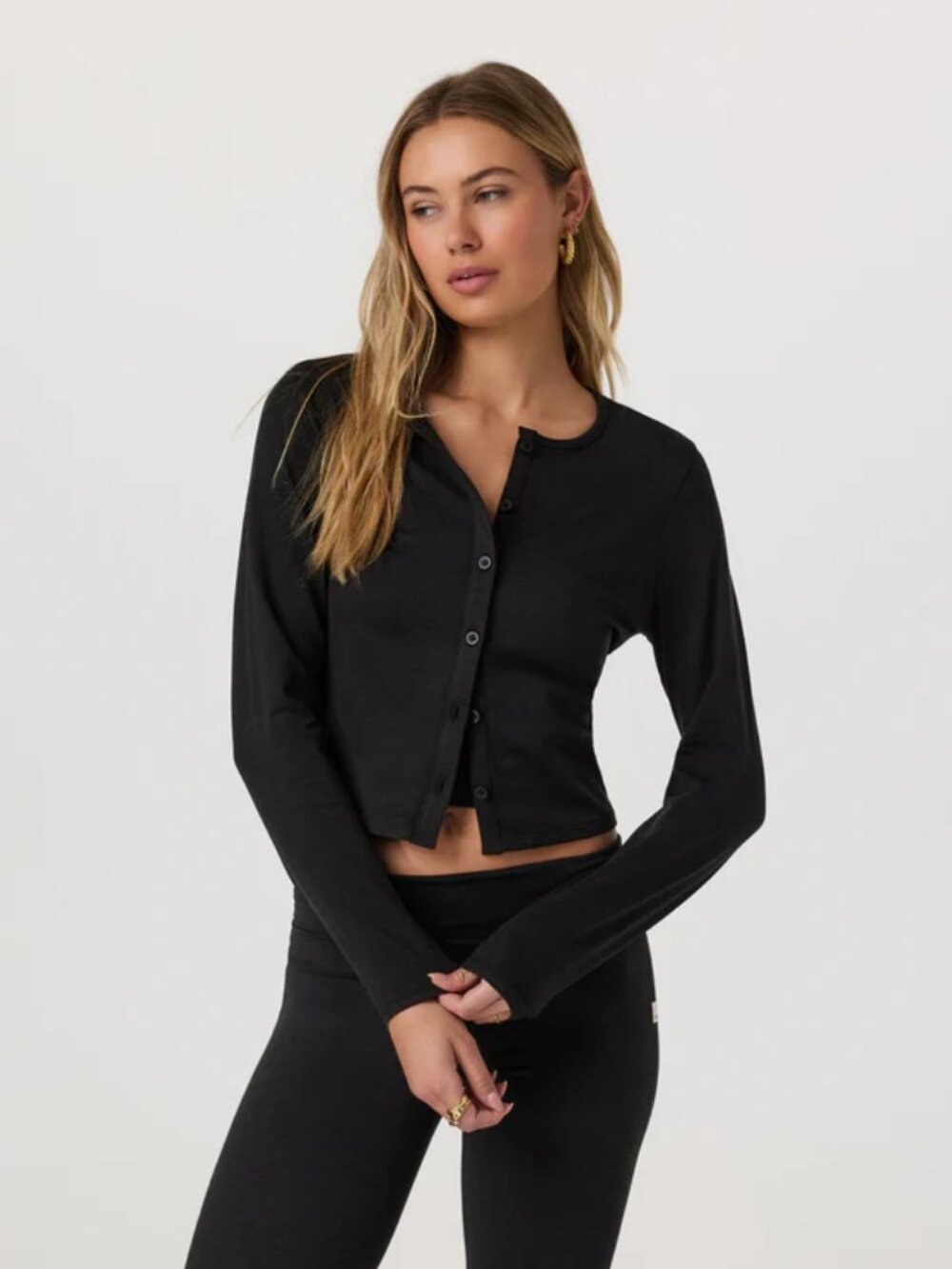 Vuori Halo Cardigan 2.0 | Black Heather | Size: Small | Like New